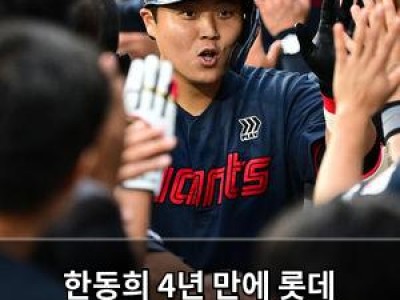 한동희 4년 만에 롯데 20홈런 타자 등극
