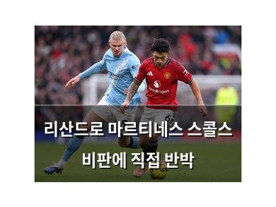 리산드로 마르티네스 스콜스 비판에 직접 반박